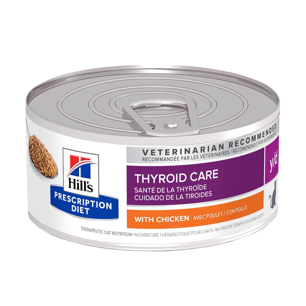 Hill's Prescription Diet Y/D Thyroid Care Wet & Dry Cat Food Bundle