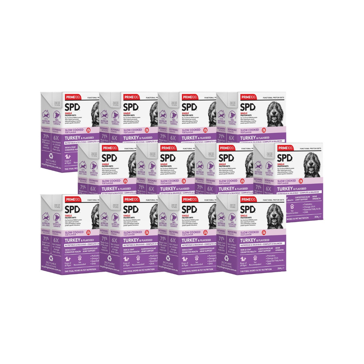Prime100 SPD Slow Cooked Turkey & Flaxseed Wet Dog Food