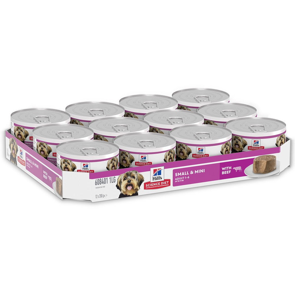 Hill's Science Diet Adult Small & Mini with Beef Canned Wet Dog Food 200g
