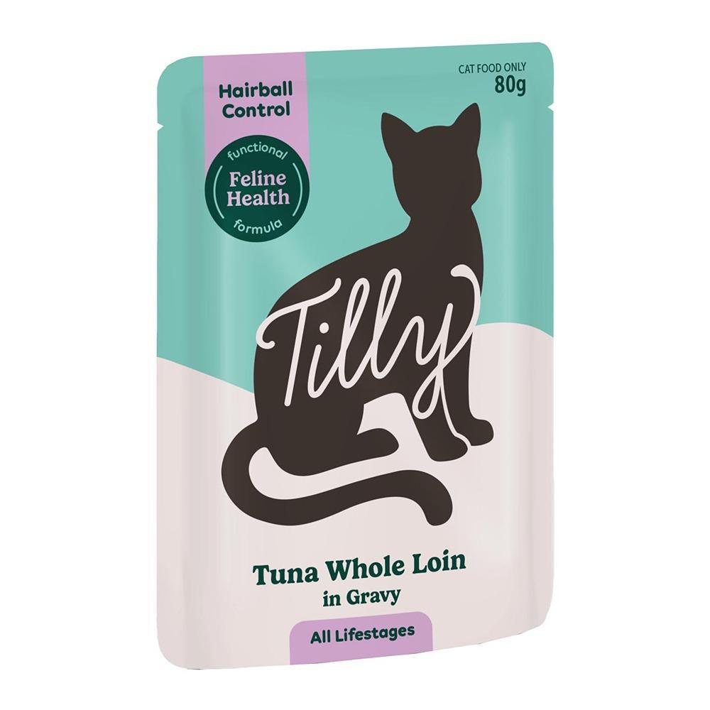 Tilly Functional Formula Hairball Control Tuna Whole Loin in Gravy Wet Cat Food 80g