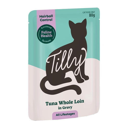 Tilly Functional Formula Hairball Control Tuna Whole Loin in Gravy Wet Cat Food 80g