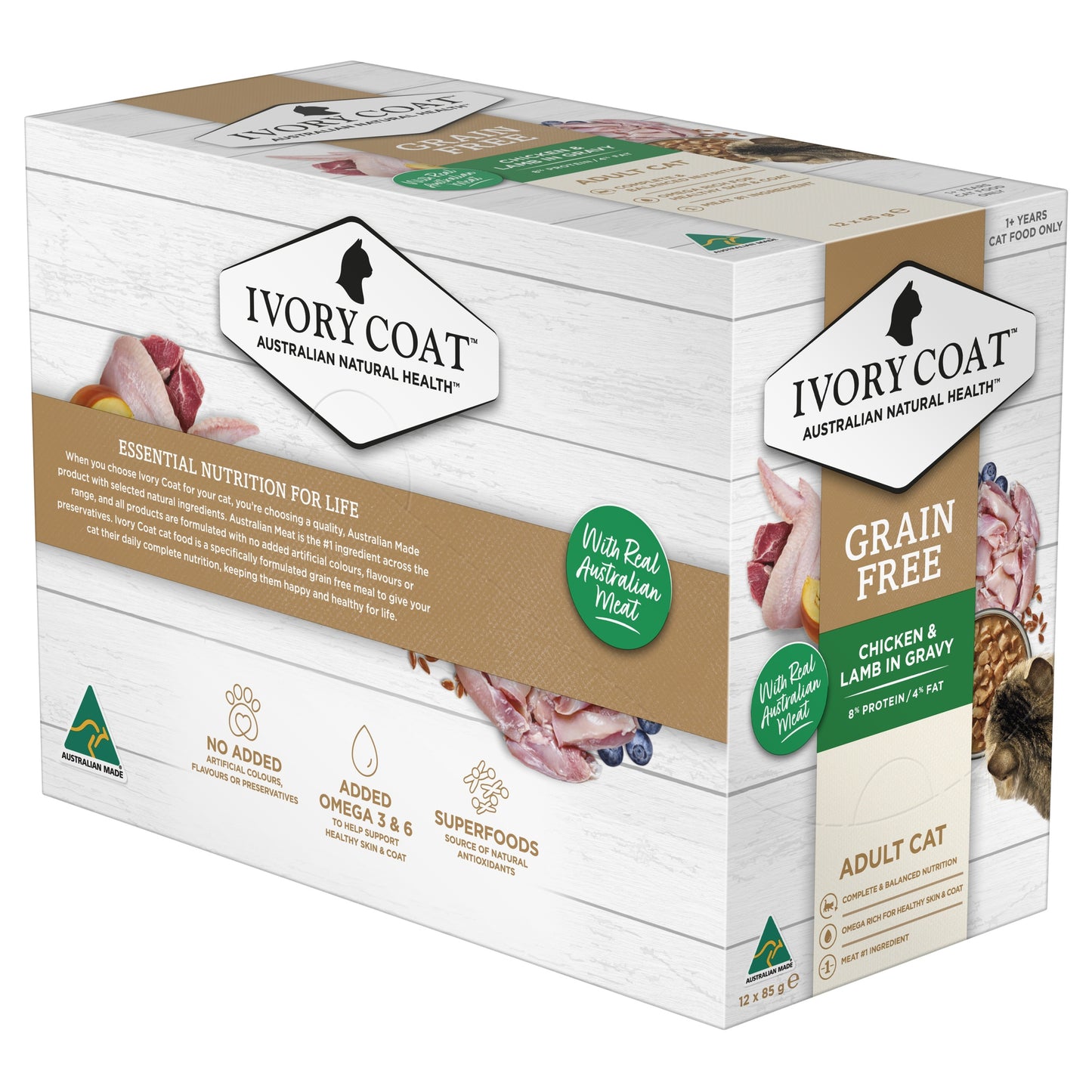Ivory Coat Adult Chicken with Lamb Wet Cat Food 85g