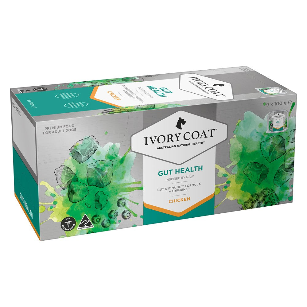 Ivory Coat Inspired by Raw Gut Health Wet Dog Food 100g