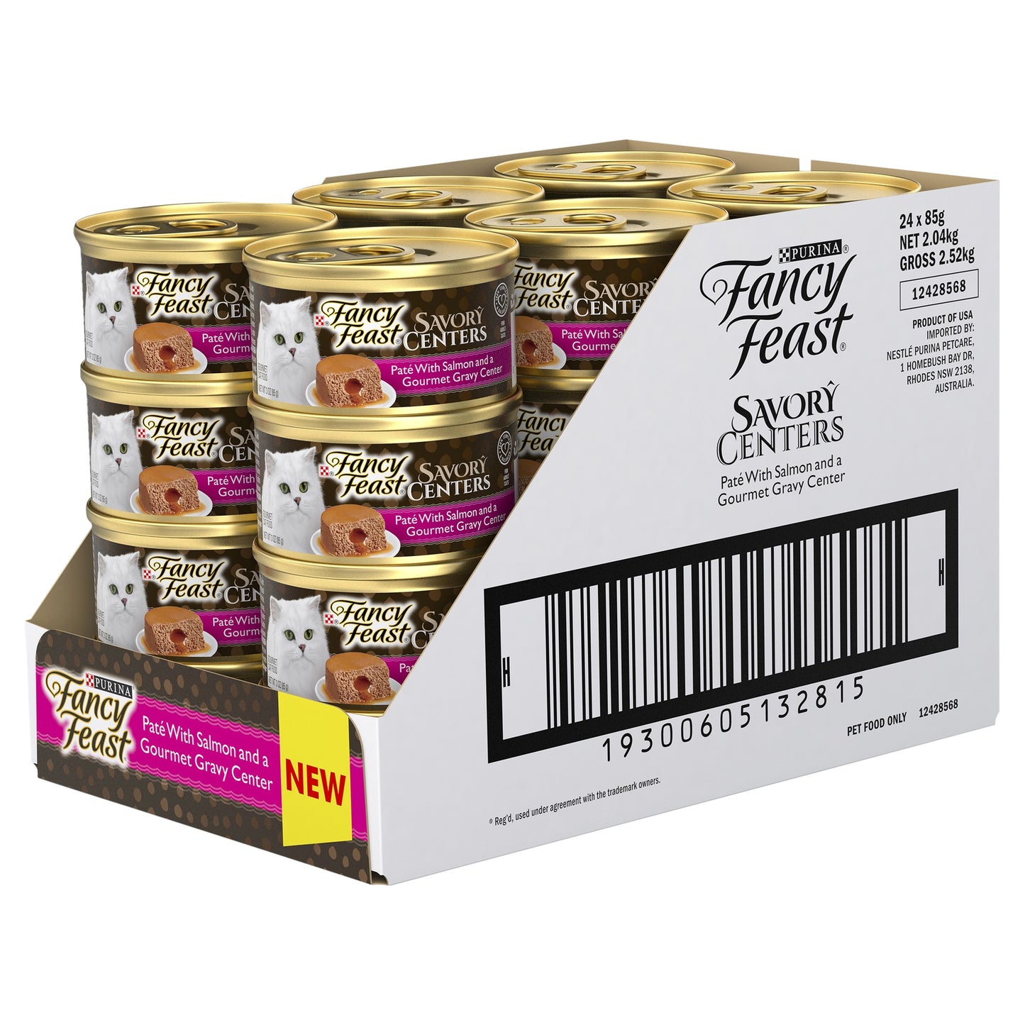 Fancy Feast Savory Centers Pate With Salmon and a Gourmet Gravy Center 85g