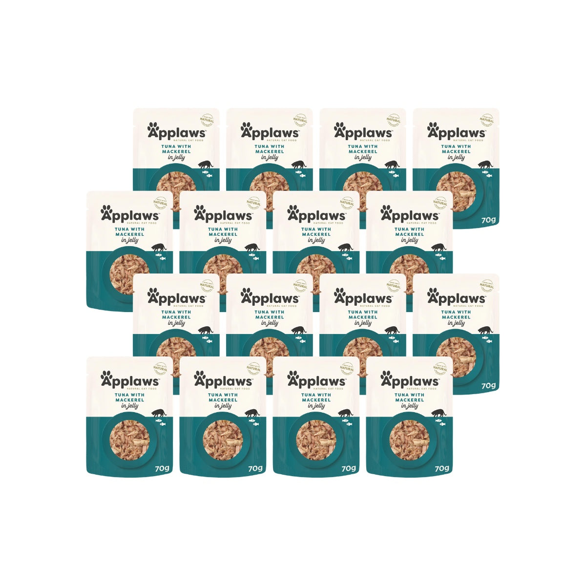 Applaws Natural Tuna with Mackerel in Jelly Wet Cat Food Pouch