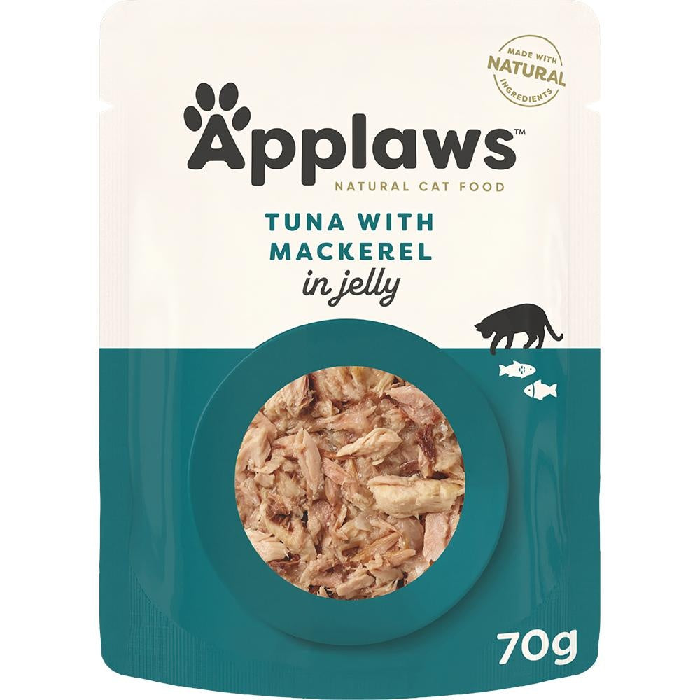 Applaws Natural Tuna with Mackerel in Jelly Wet Cat Food Pouch
