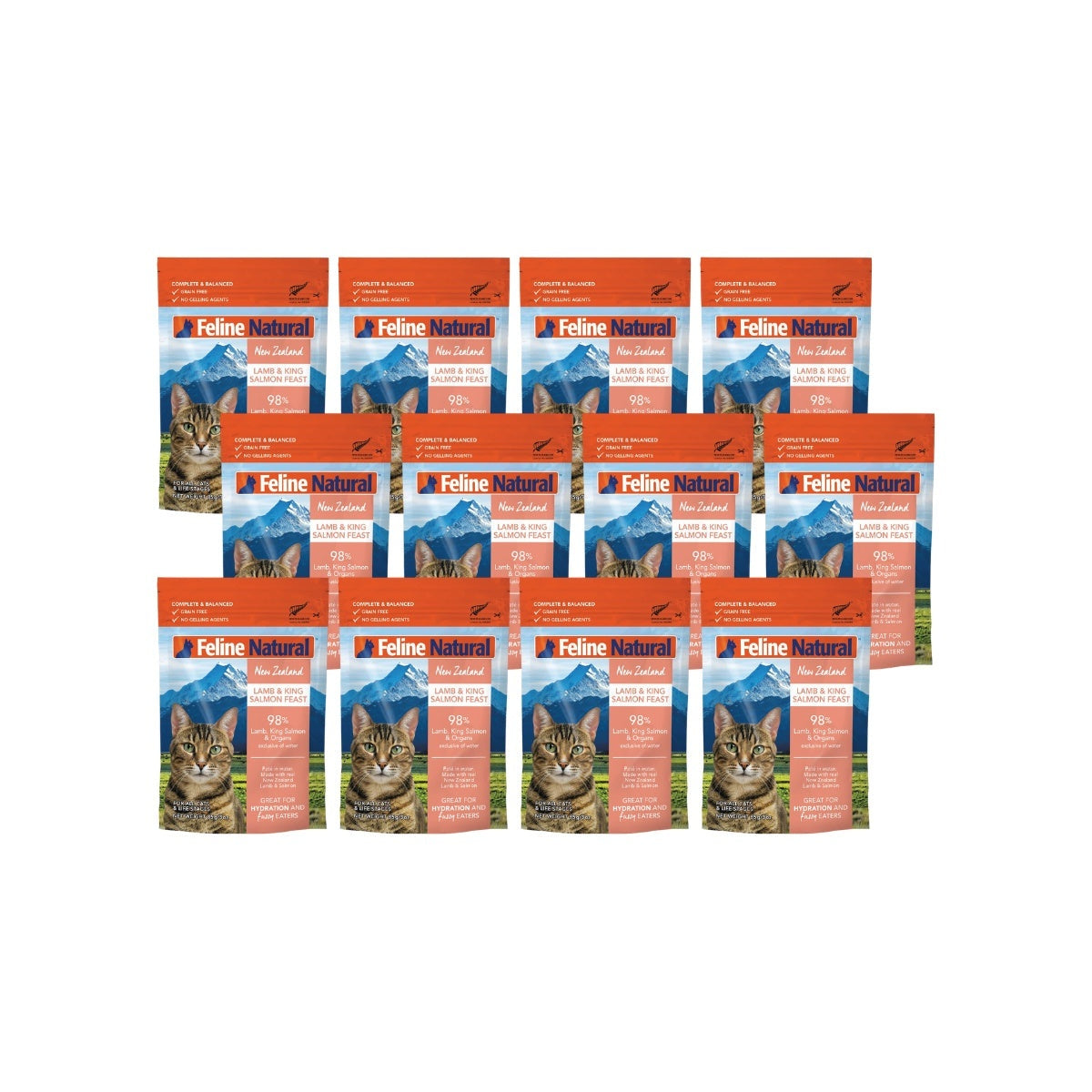 Feline Natural Grain-Free Lamb & Salmon Feast Pouch Wet Cat Food 85g