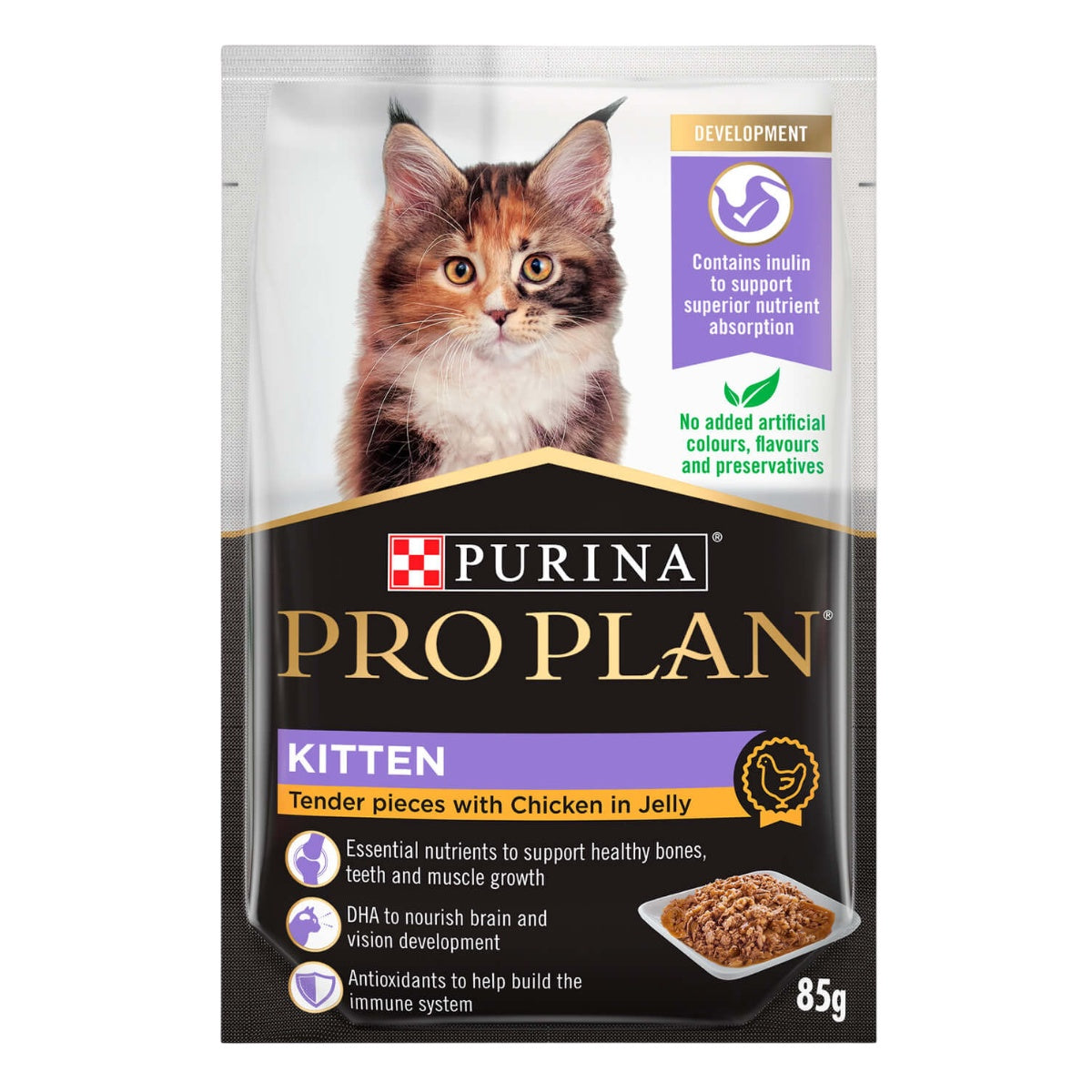 Pro Plan Kitten Chicken Jelly Pouch Wet Cat Food 85g