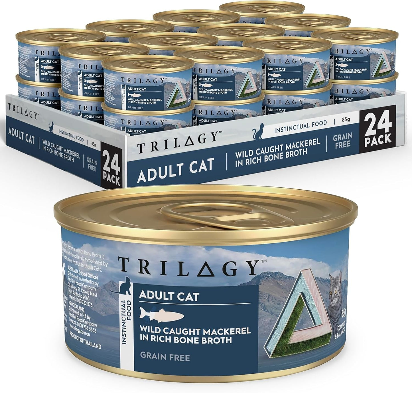 Trilogy Adult Mackerel in Bone Broth Wet Cat Food