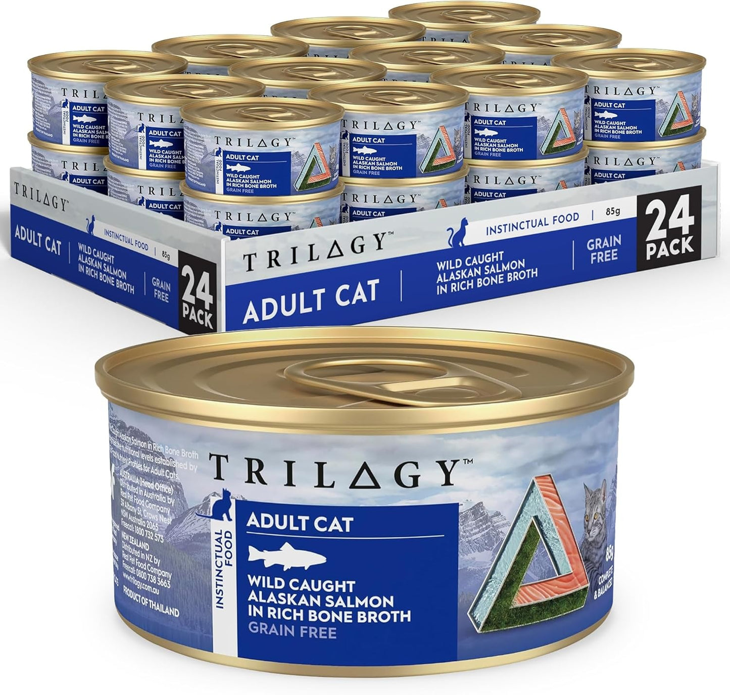 Trilogy Adult Wild Alaskan Salmon in Bone Broth Wet Cat Food