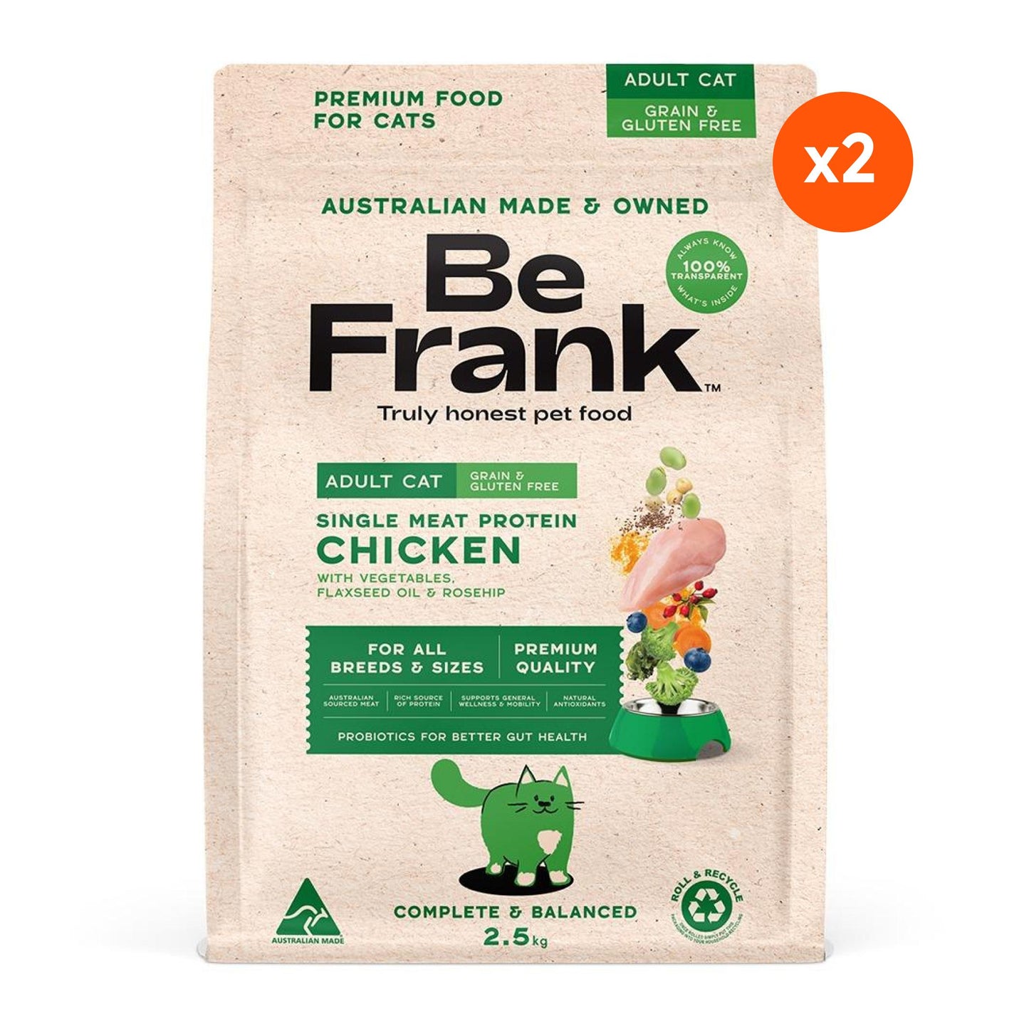 Be Frank Grain Free Adult Chicken Dry Cat Food