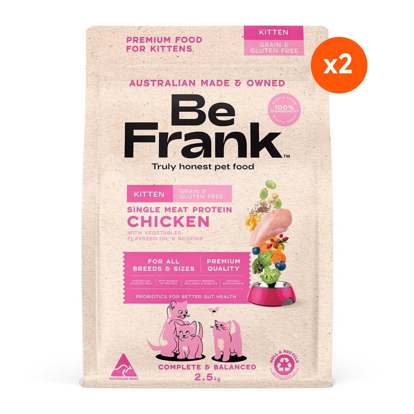 Be Frank Grain Free Kitten Chicken Dry Cat Food