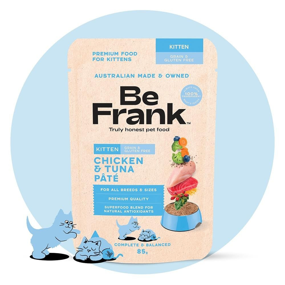 Be Frank Grain Free Kitten Chicken & Tuna Pate Wet Cat Food