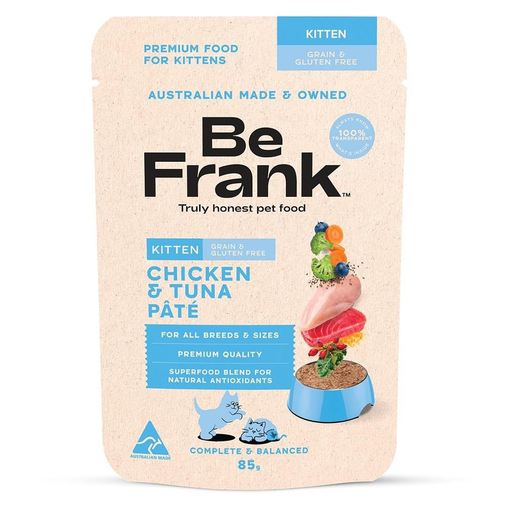 Be Frank Grain Free Kitten Chicken & Tuna Pate Wet Cat Food