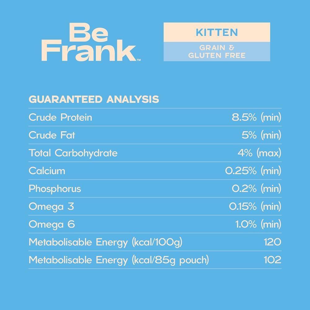Be Frank Grain Free Kitten Chicken & Tuna Pate Wet Cat Food