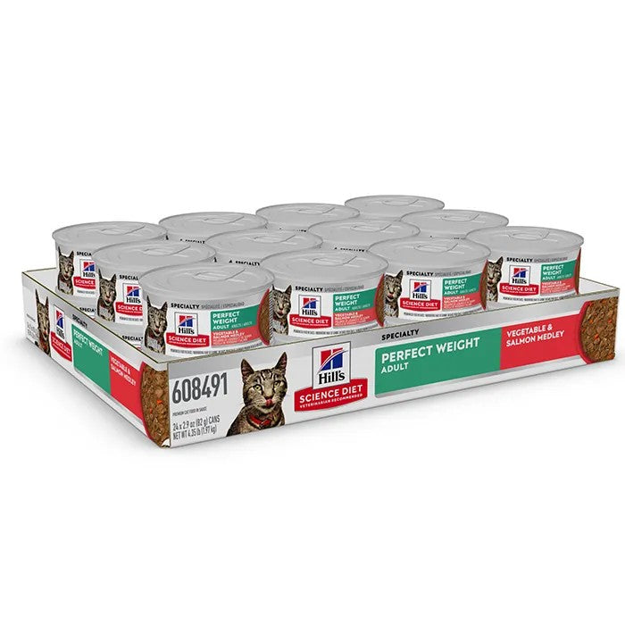Hill's Science Diet Perfect Weight Vegetable & Salmon Medley Canned Wet Cat Food