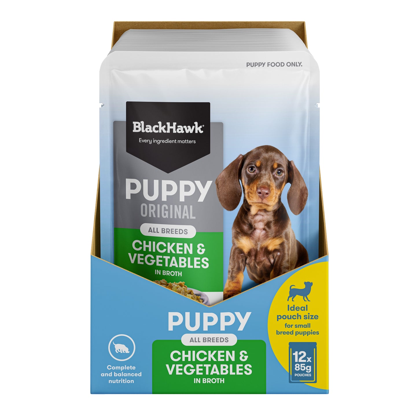 Black Hawk Puppy Chicken & Vegetables Small Breed Wet Dog Food