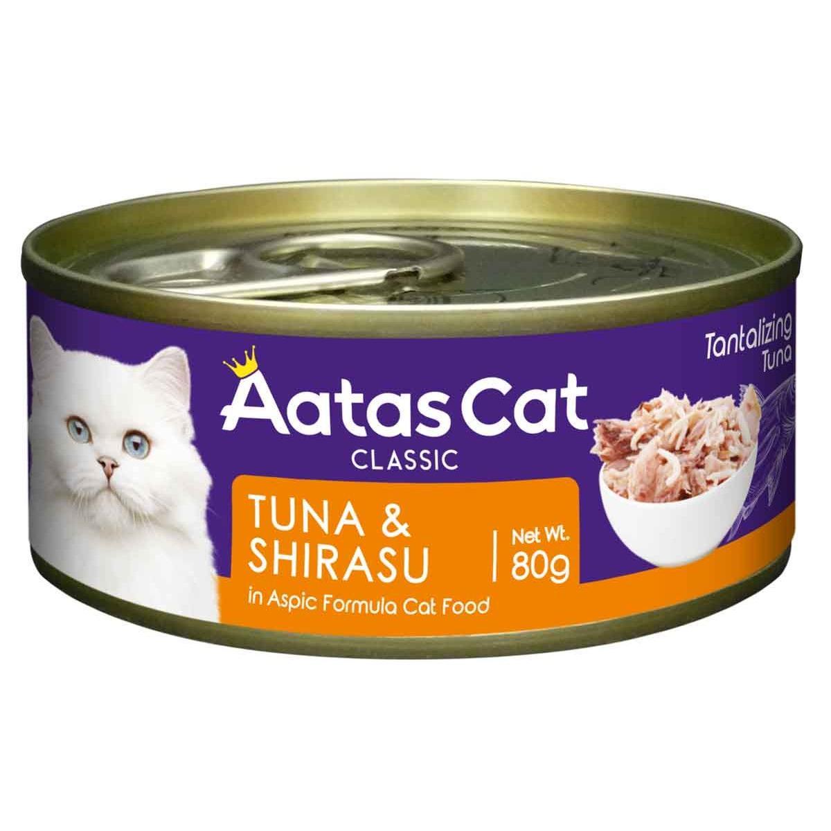 Aatas Tantalizing Tuna & Shirasu in Jelly Wet Cat Food 80g