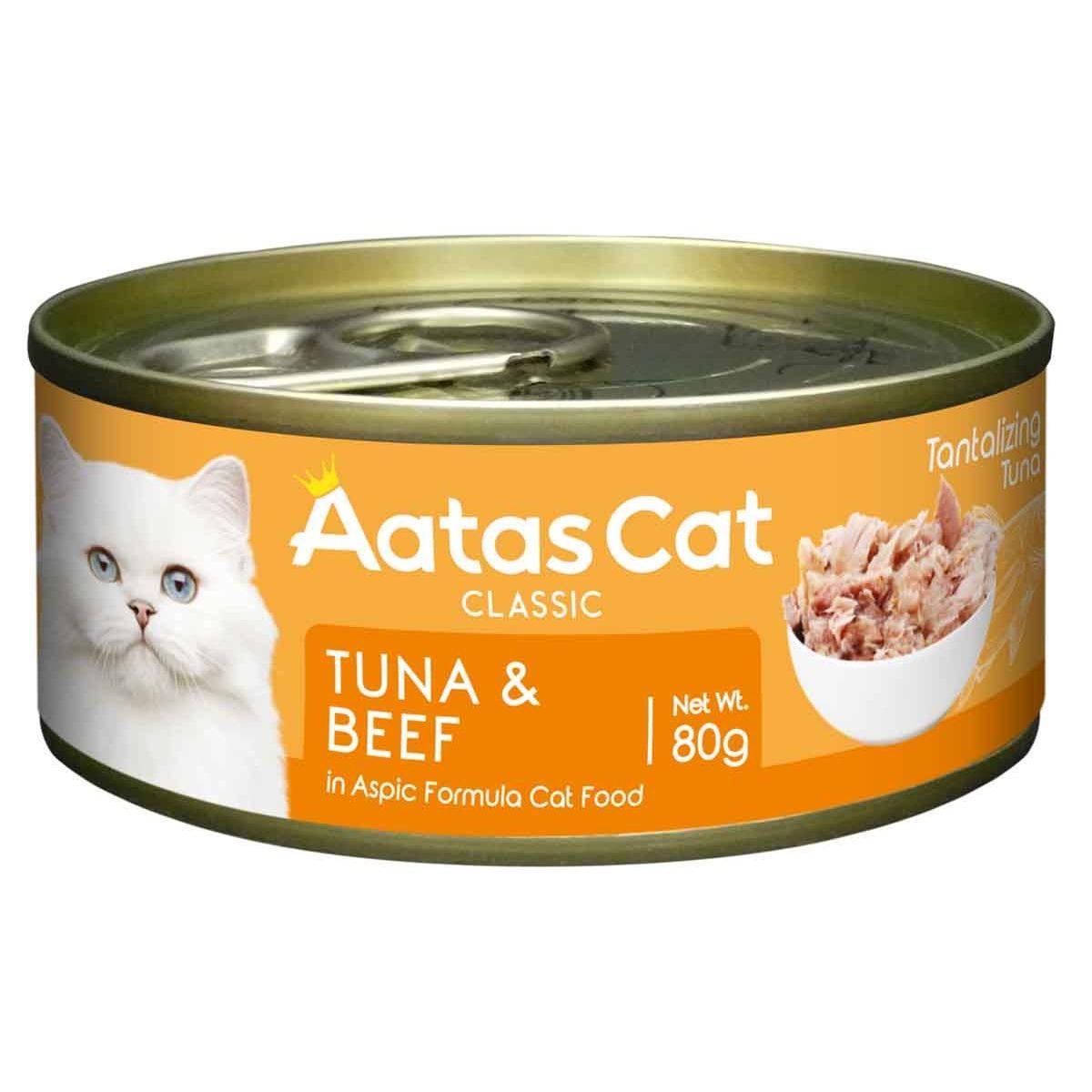 Aatas Tantalizing Tuna & Beef in Jelly Wet Cat Food