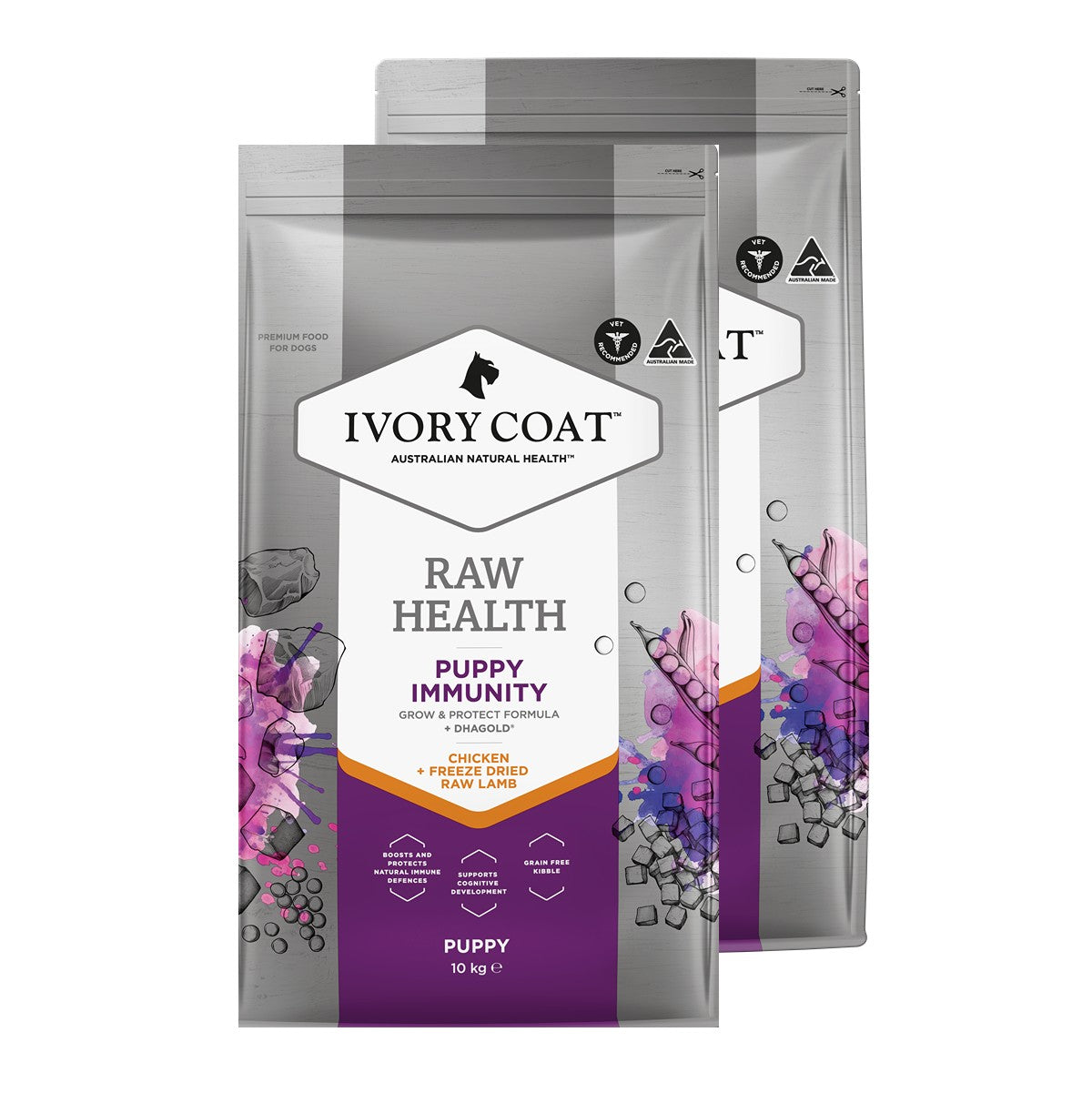 Ivory Coat Raw Health Immunity Dry Puppy Food