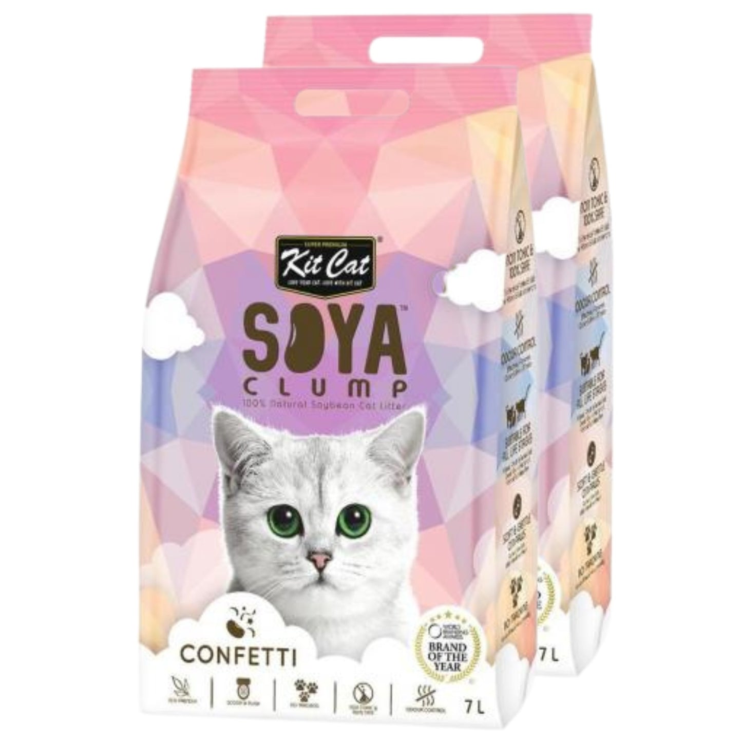 Kit Cat Tofu Soya Confetti Clumping Cat Litter