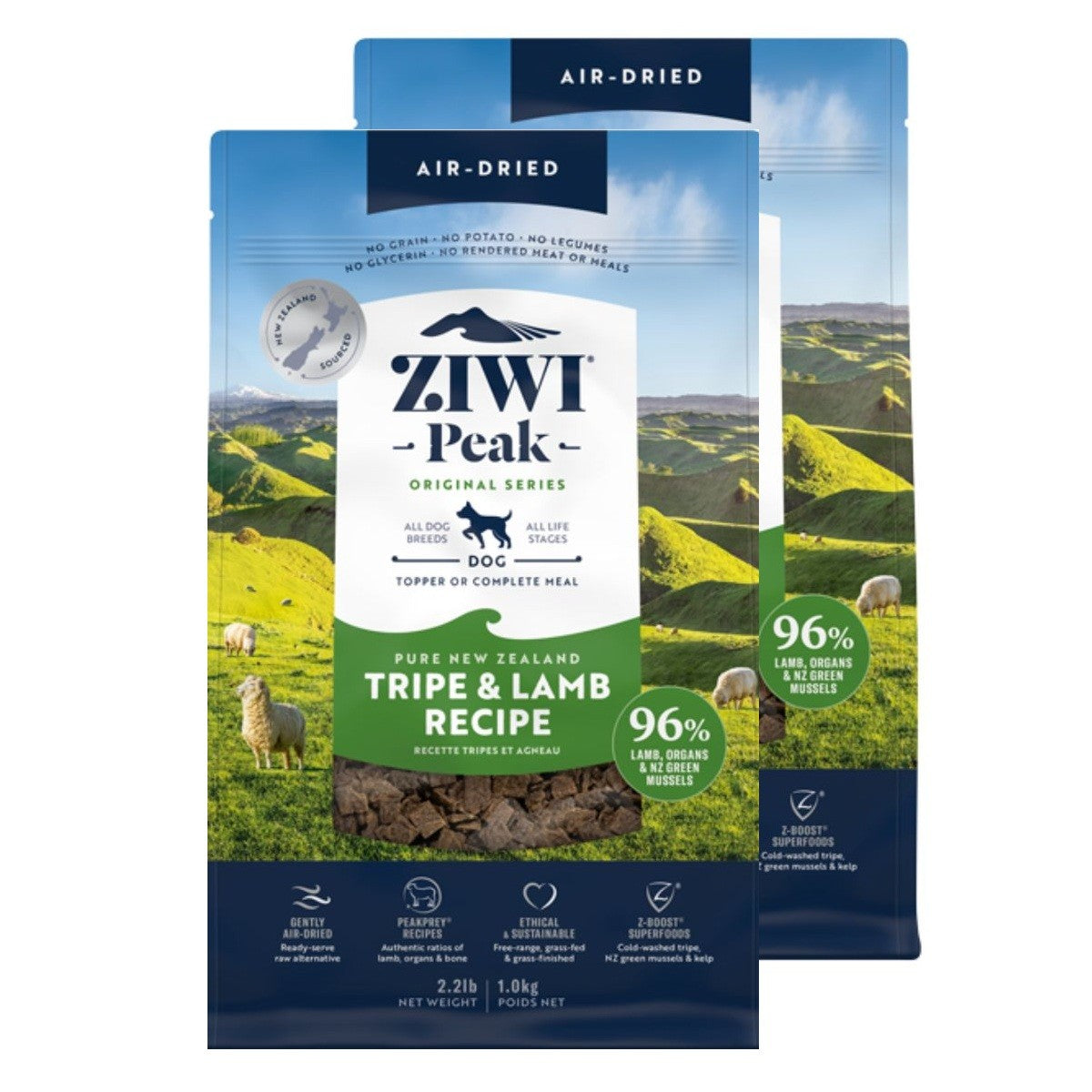 Ziwi Peak Air Dried Tripe & Lamb Recipe Dry Dog Food