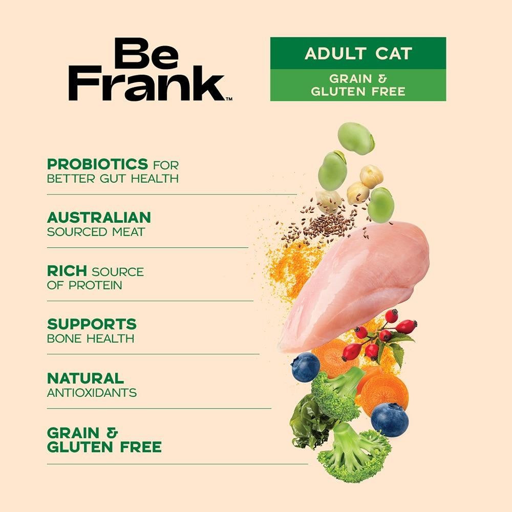 Be Frank Grain Free Chicken Dry & Wet Cat Food Bundle