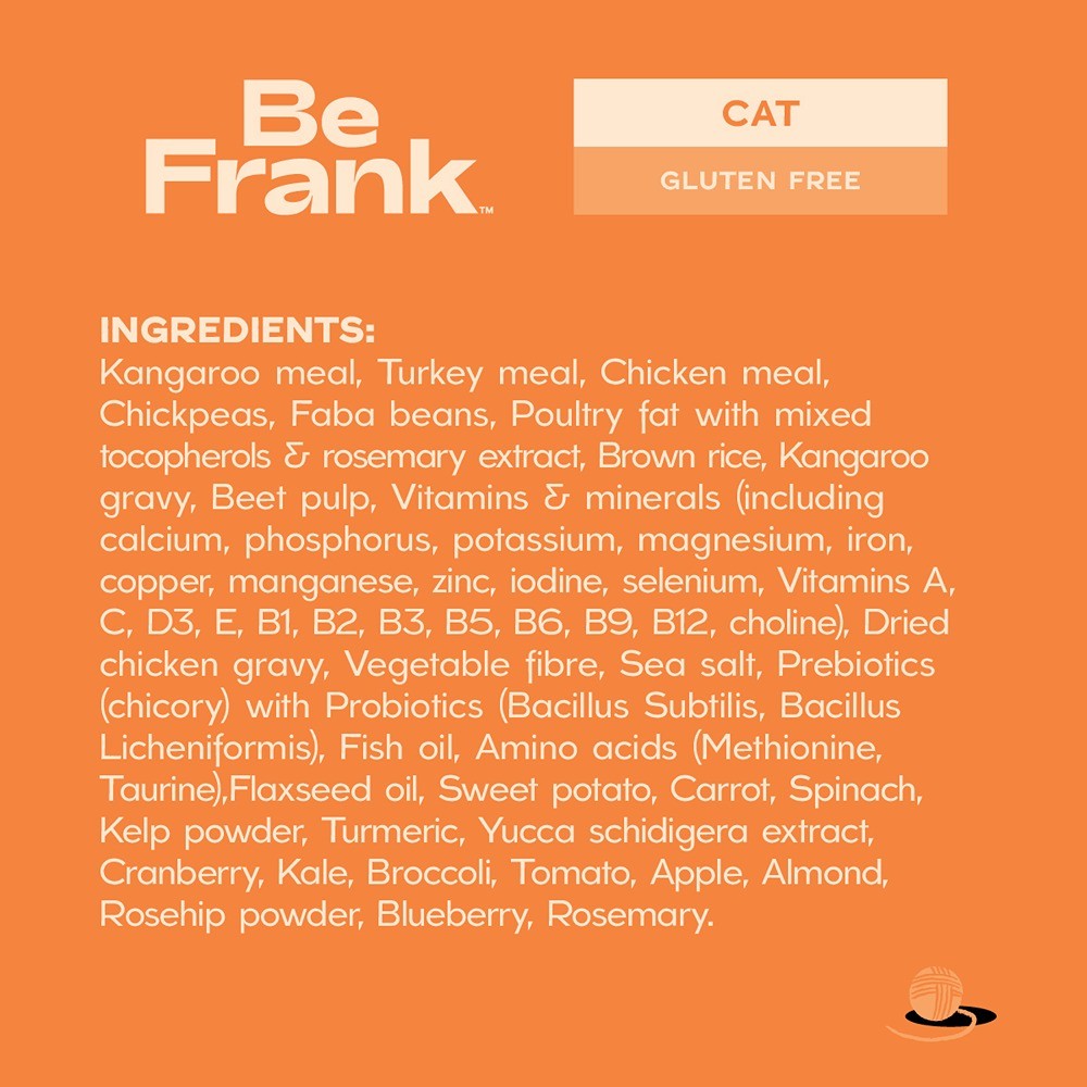Be Frank Grain Free Kangaroo & Turkey/Chicken Dry & Wet Cat Food Bundle