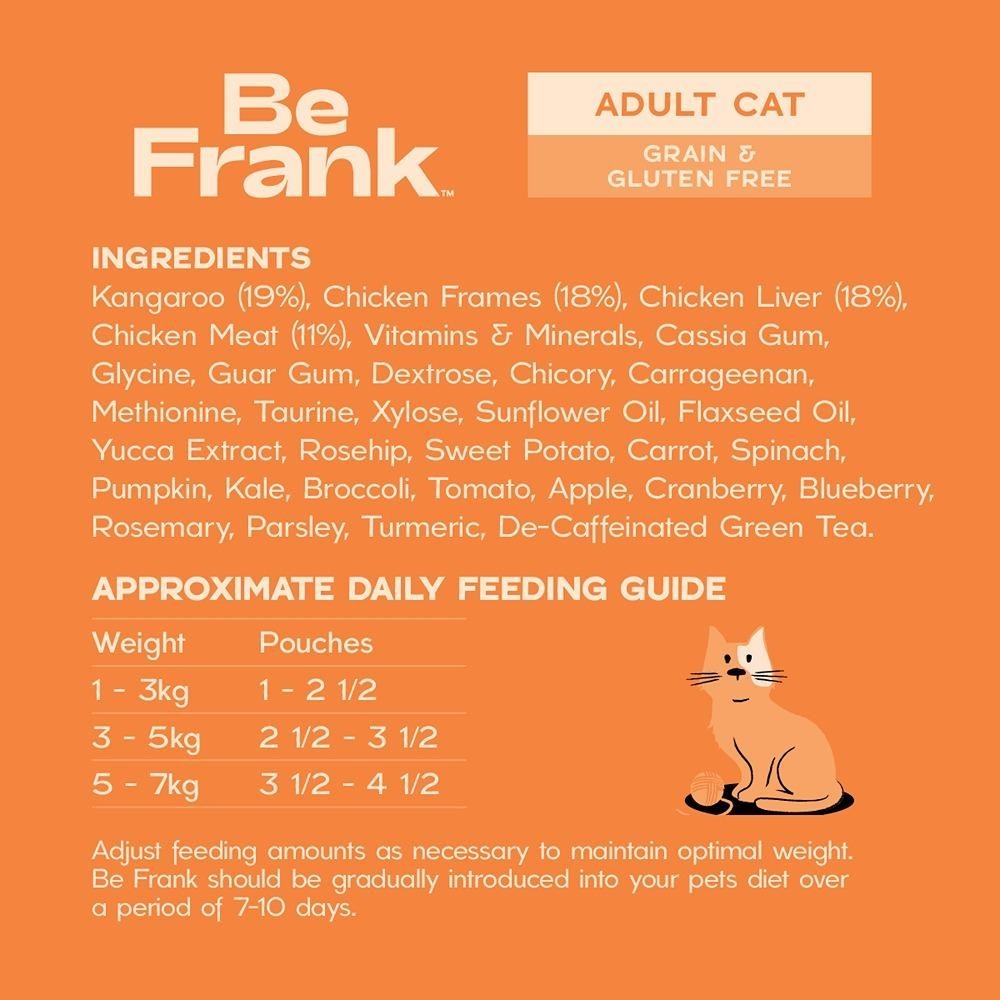 Be Frank Grain Free Kangaroo & Turkey/Chicken Dry & Wet Cat Food Bundle