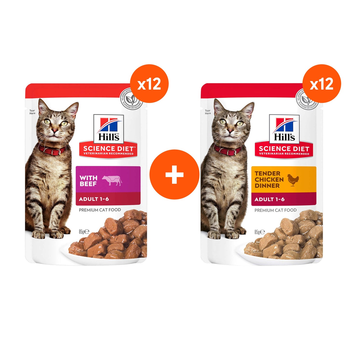 Hill's Science Diet Adult Chicken & Beef Wet Cat Food Bundle