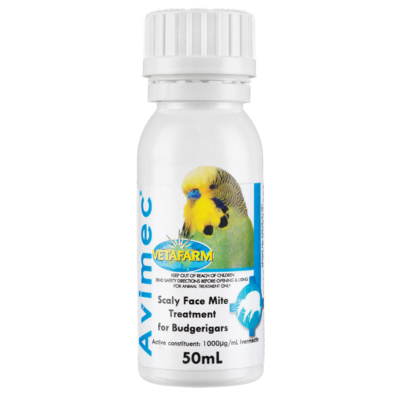 Vetafarm Avimec Scaly Face Mite Treatment for Budgerigars