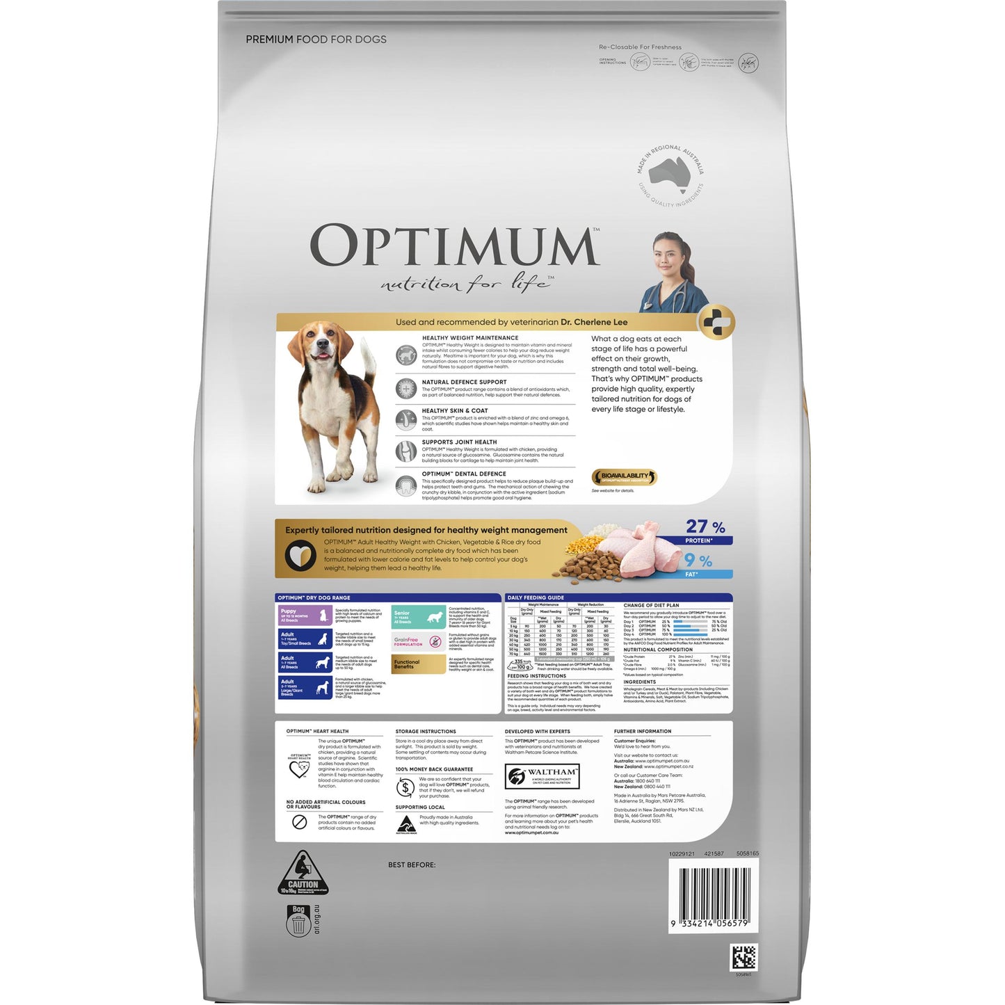 Optimum Healthy Weight Adult Chicken, Vegetable & Rice Dry Dog Food