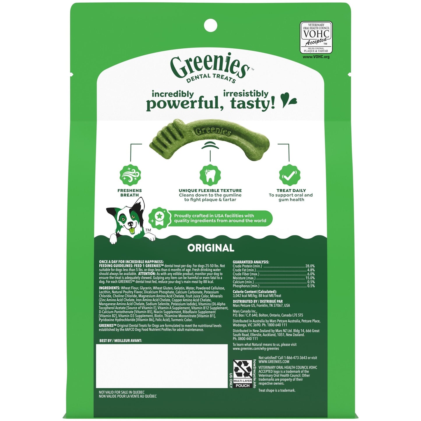 Greenies Regular Medium Breed Original Dental Dog Treats