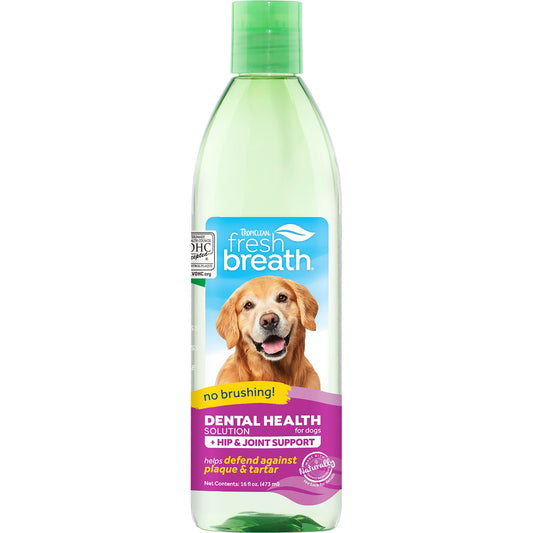 Tropiclean Fresh Breath Solution Water Additive Plus Hip & Joint