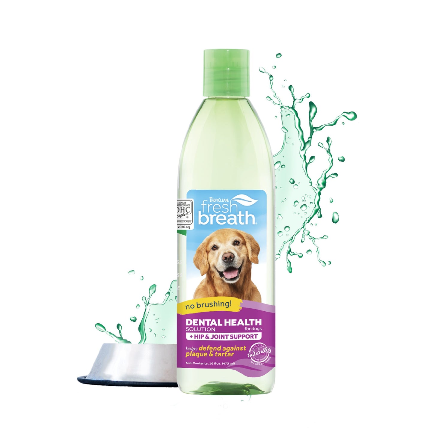 Tropiclean Fresh Breath Solution Water Additive Plus Hip & Joint