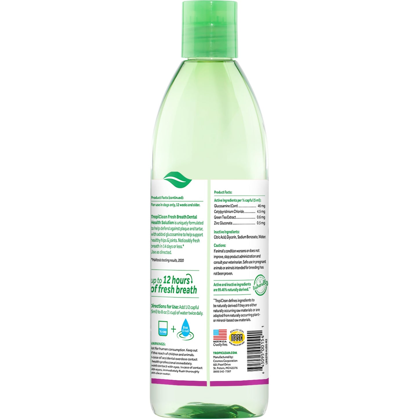 Tropiclean Fresh Breath Solution Water Additive Plus Hip & Joint
