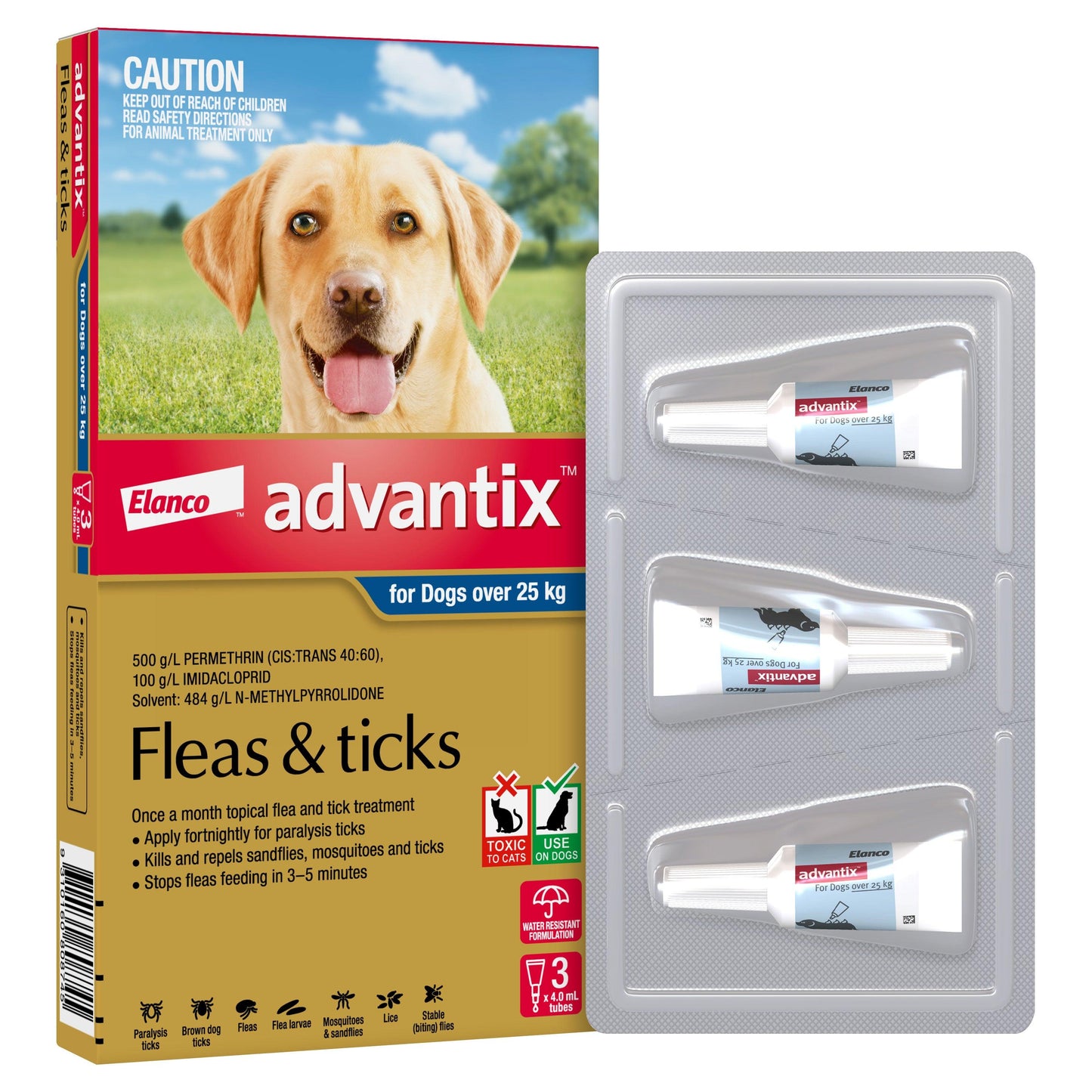 Advantix Extra Large Breed 25kg+ Flea & Tick Spot-On Dog Treatment