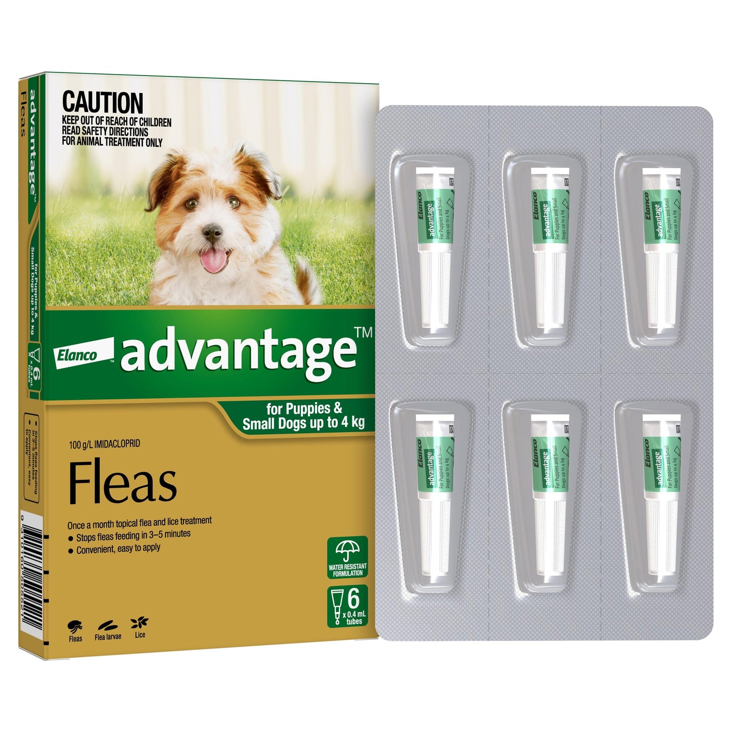 Advantage Puppy & Small Breed <4kg Flea & Tick Spot-On Dog Treatment