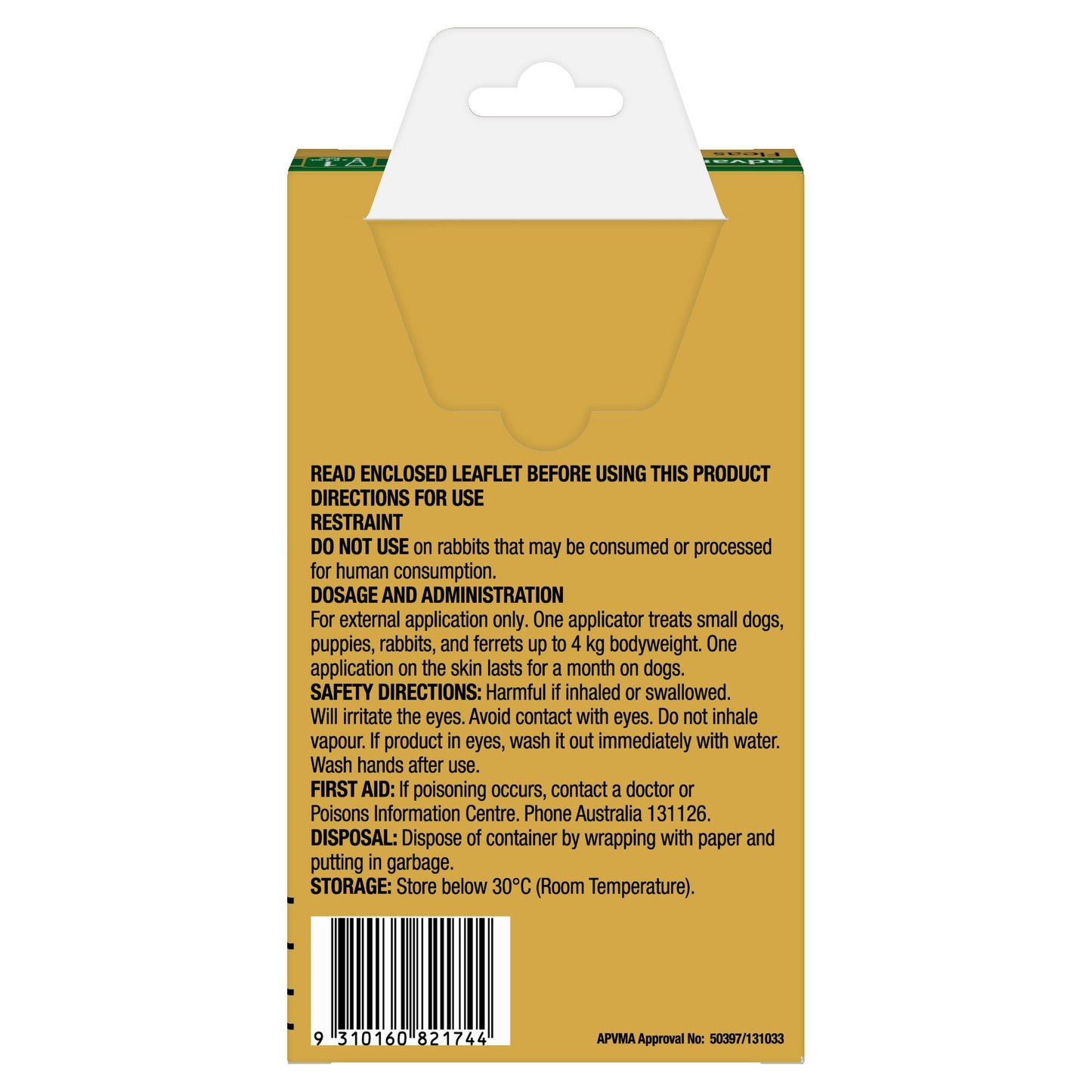 Advantage Puppy & Small Breed <4kg Flea & Tick Spot-On Dog Treatment