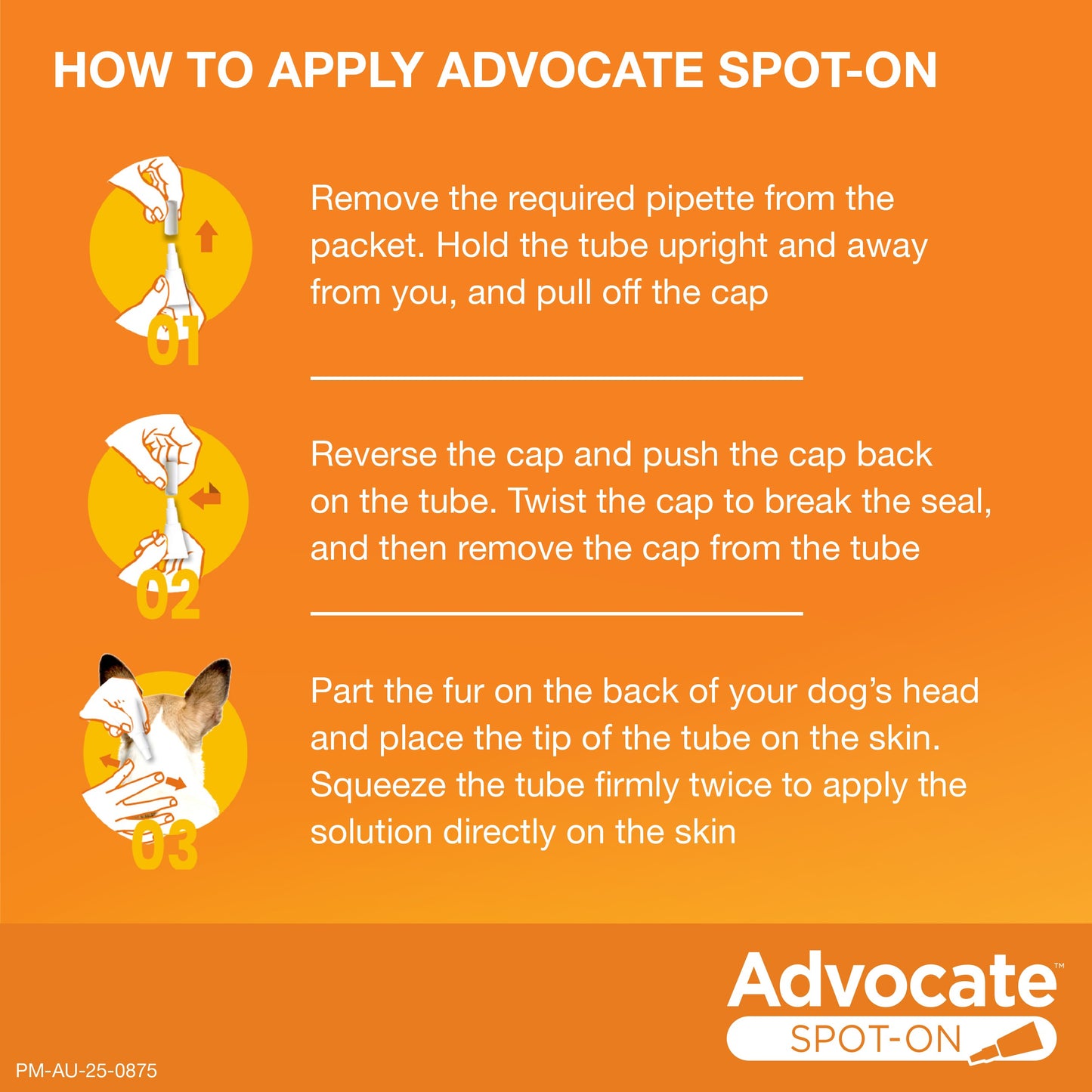 Advocate Red Spot-On Flea & Worming Treatment 10-25kg Dog