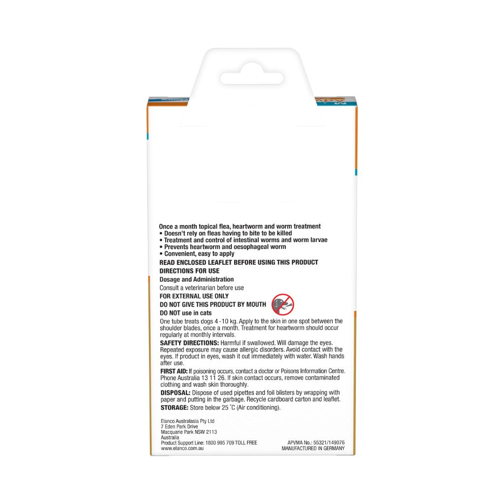 Advocate Medium Breed 4-10kg Flea & Worming Spot-On Dog Treatment