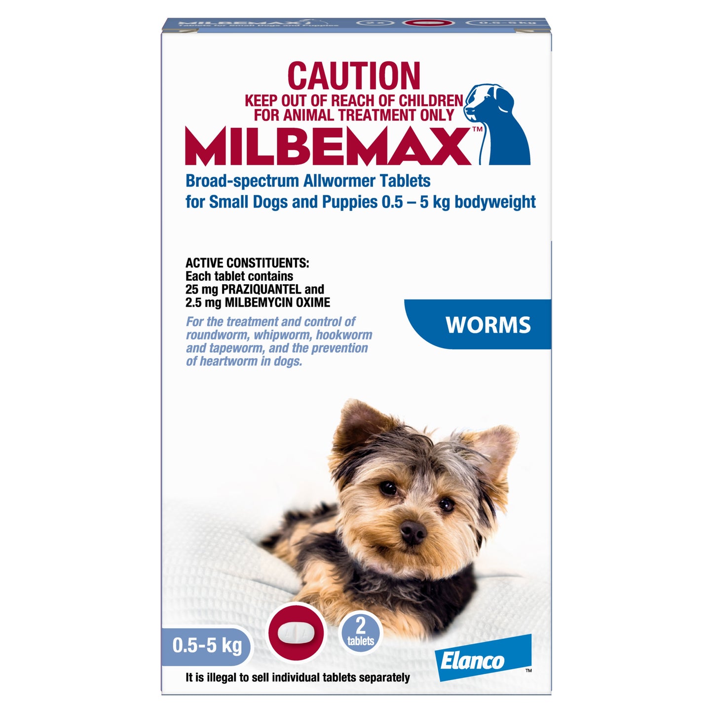 Milbemax Allwormer <5kg Dog
