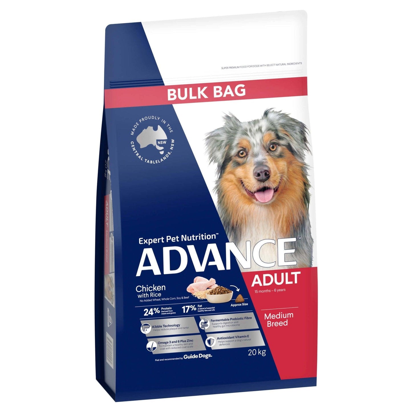 Advance Medium Breed Adult Chicken with Rice Dry Dog Food 20kg