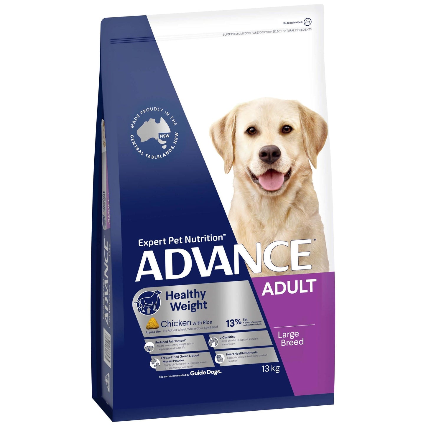 Advance Healthy Weight Large Breed Adult Chicken Dry Dog Food 13kg