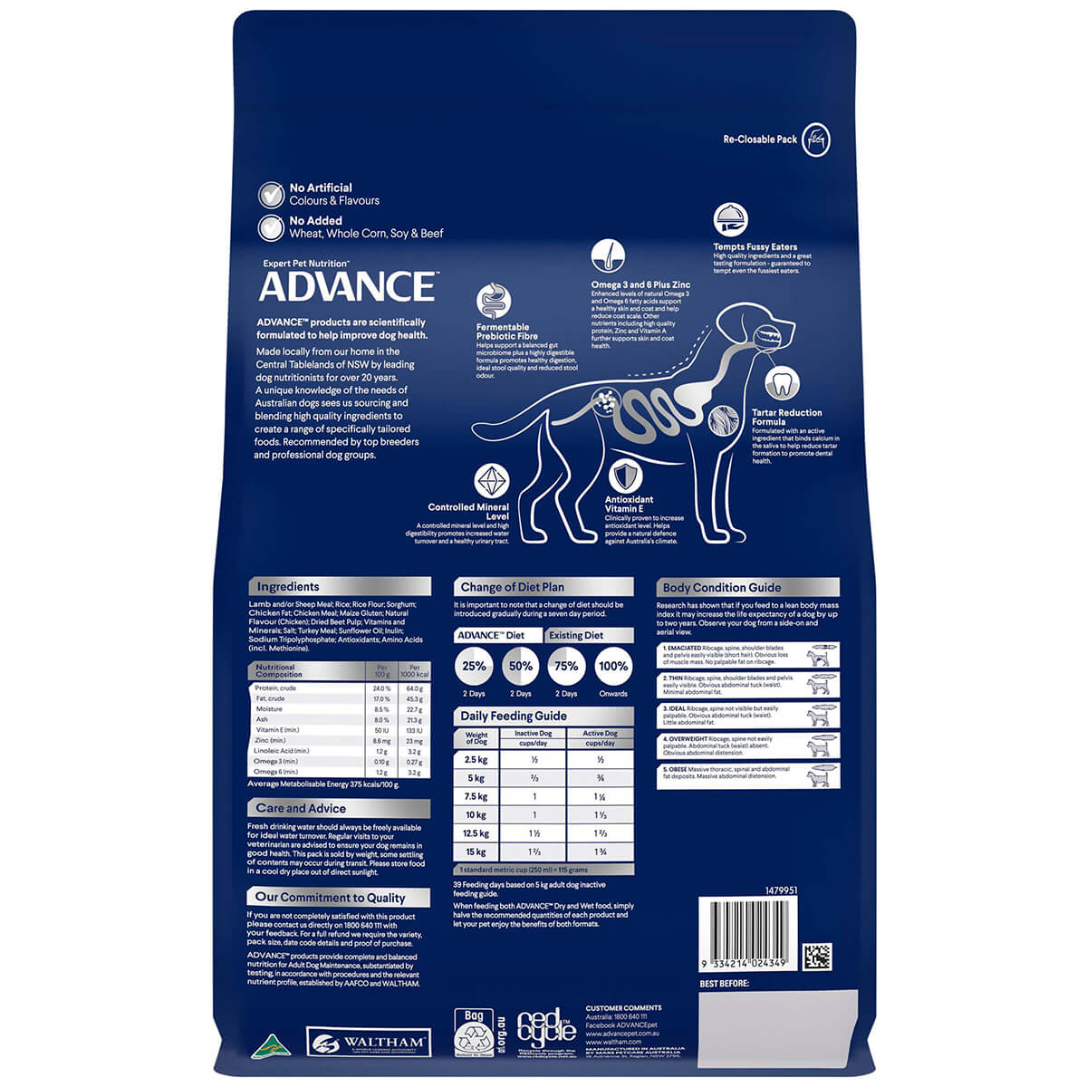 Advance Small Breed Adult Lamb & Rice Dry Dog Food