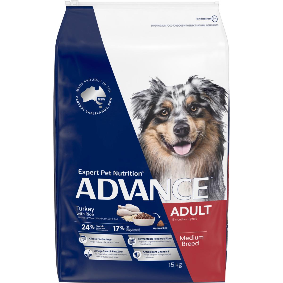 Advance Medium Breed Adult Turkey & Rice Dry Dog Food