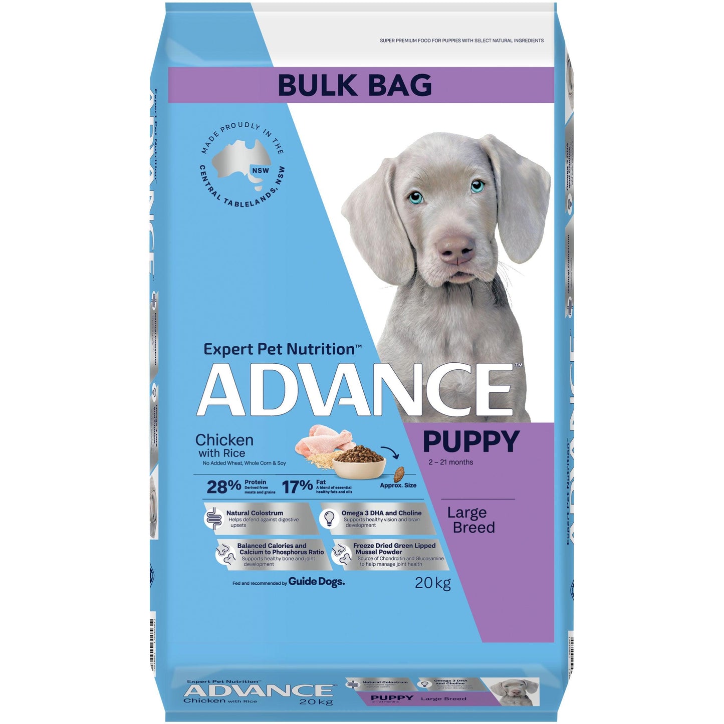 Advance Large Puppy Chicken With Rice Dry Dog Food