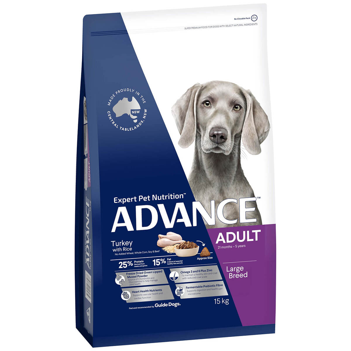 Advance Large Breed Adult Turkey & Rice Dry Dog Food