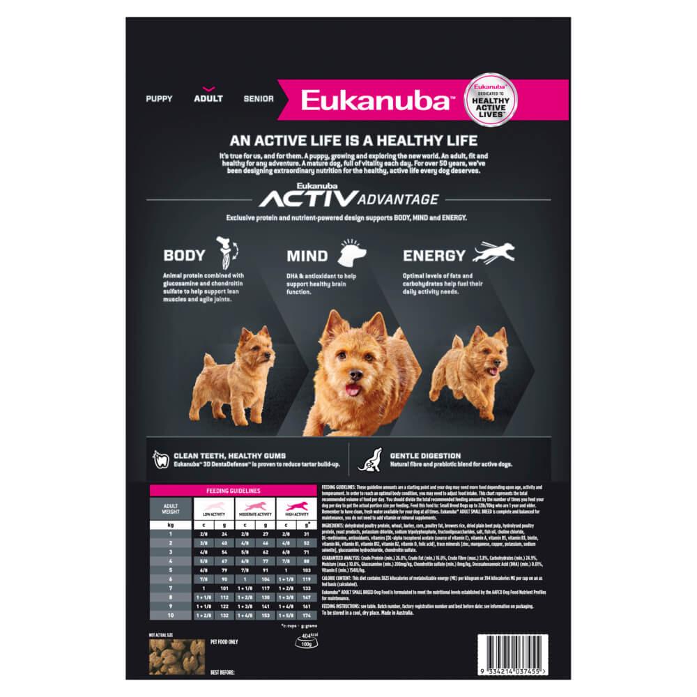 Eukanuba Small Breed Adult Chicken Dry Dog Food
