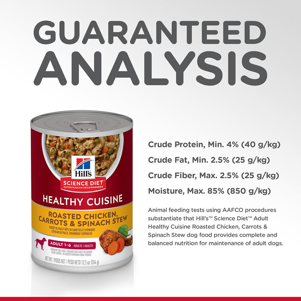 Hills Science Diet Adult Healthy Cuisine Chicken & Carrot Stew Canned Wet Dog Food